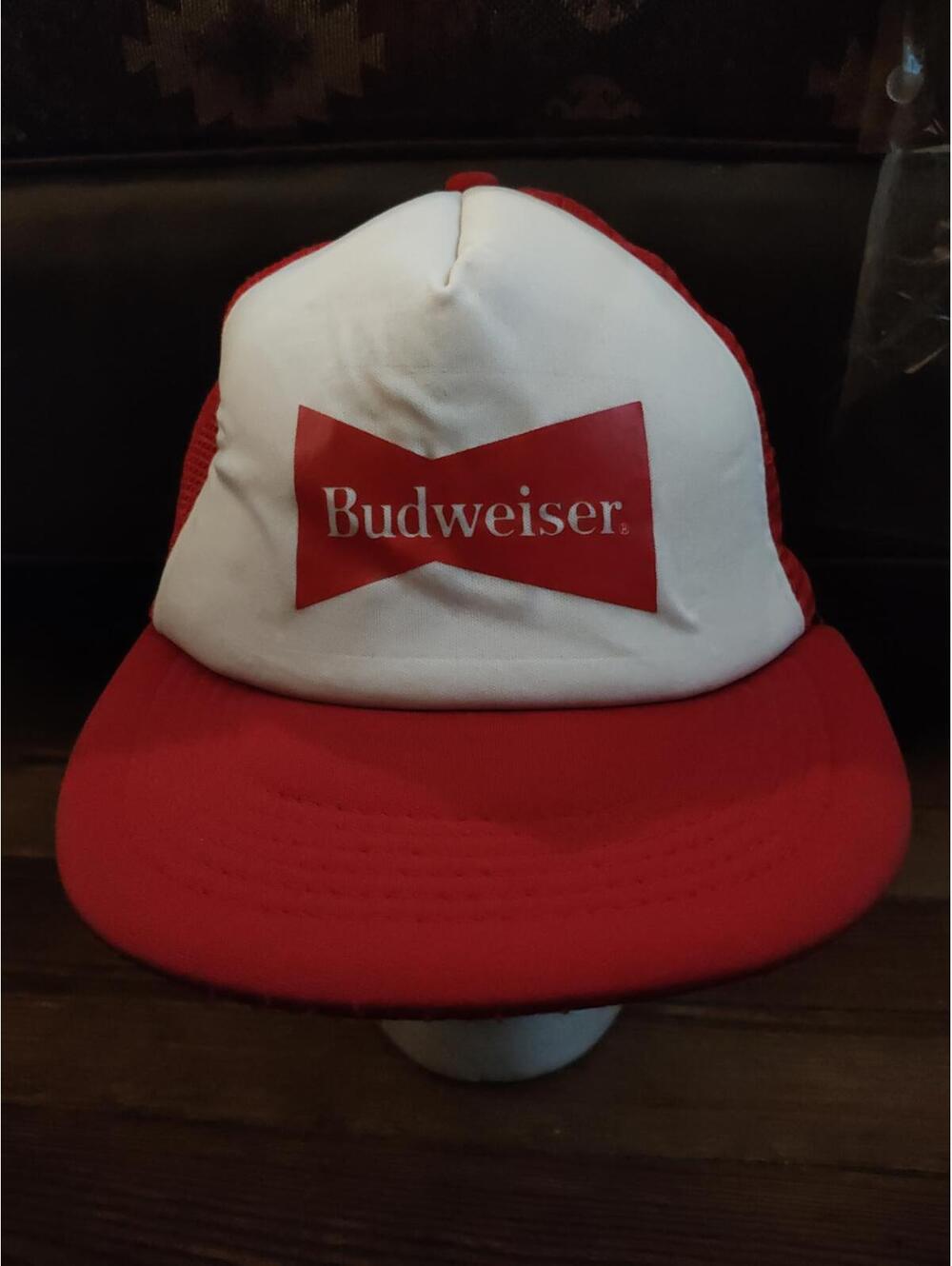 Vintage Budweiser Snapback Hat- Needs Brim, Snaps Fix
